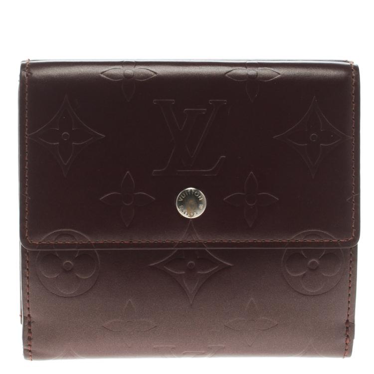 Louis Vuitton Maroon Monogram Vernis Elise Wallet Louis Vuitton