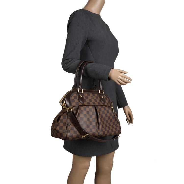 Louis Vuitton Womens Vintage Trevi Handbag Damier Ebene Canvas GM