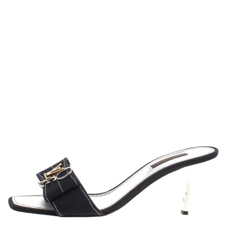 Louis Vuitton Diva Sandal BLACK. Size 40.0