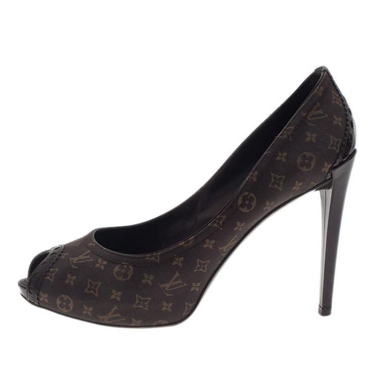 Louis Vuitton Monogram Peep Toe Pumps