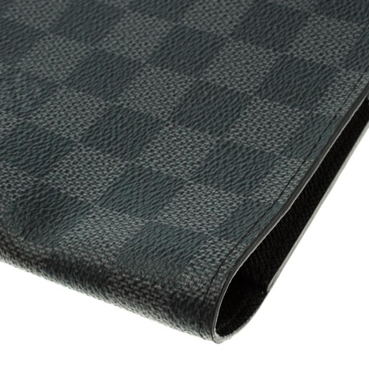 Pre Owned Louis Vuitton Damier Graphite Large Agenda Cover