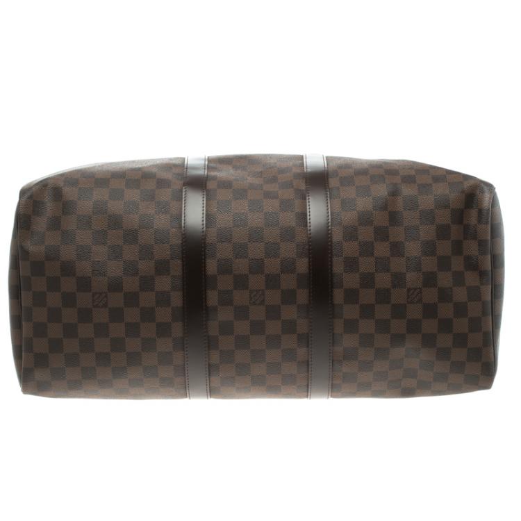 Pre Owned Louis Vuitton Damier Ebene Canvas Keepall 50