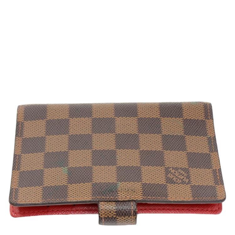 Pre Owned Louis Vuitton Damier Ebene Small Ring Agenda