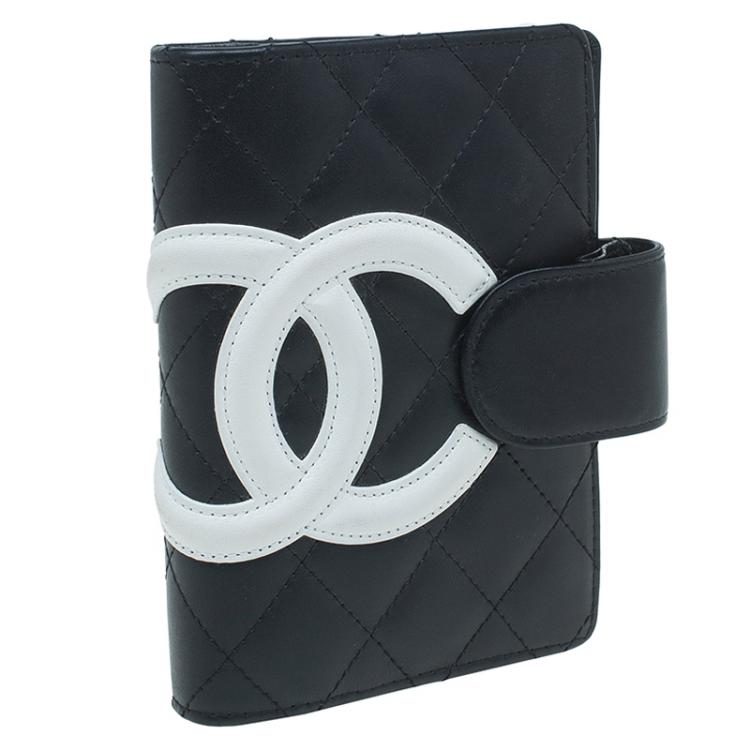 Pre Owned Chanel Black Quilted Leather Cambon Agenda Cover