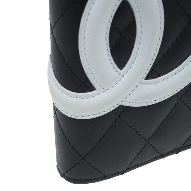 Pre Owned Chanel Black Quilted Leather Cambon Agenda Cover
