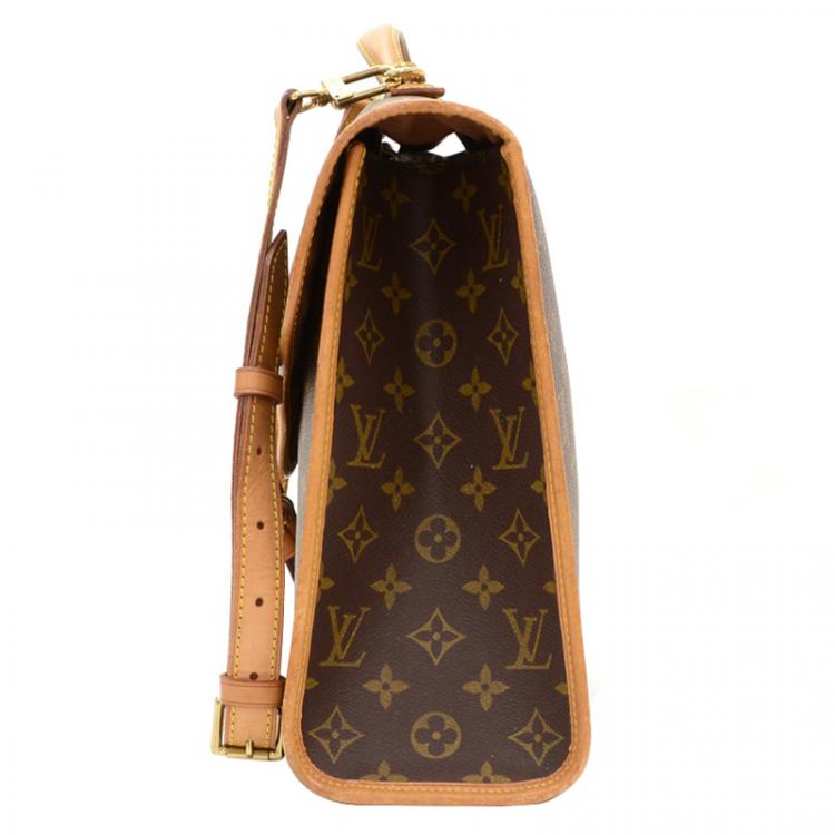 Pre Owned Louis Vuitton Monogram Canvas Beverly Briefcase GM