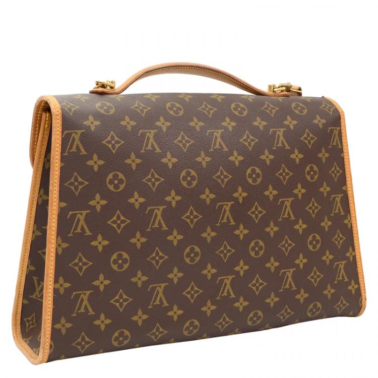 Pre Owned Louis Vuitton Monogram Canvas Beverly Briefcase GM