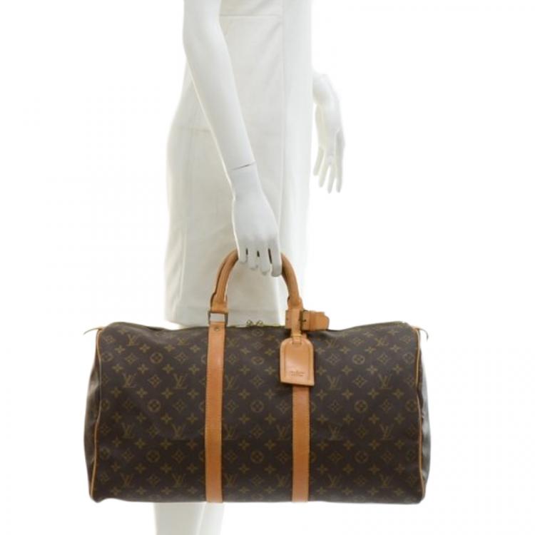 Pre Owned Louis Vuitton Monogram Canvas Keepall 50