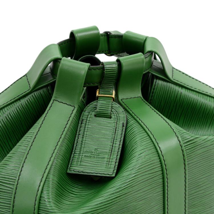 Pre Owned Louis Vuitton Borneo Green Epi Leather Randonnee Backpack GM