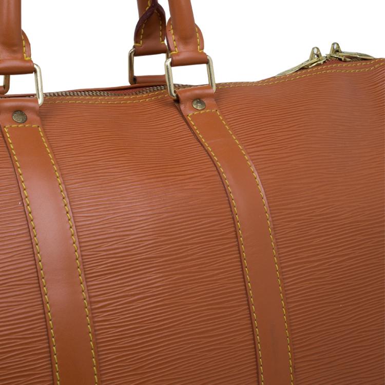 مملوكة مسبقًا Louis Vuitton Cipango Gold Epi Leather Keepall 45