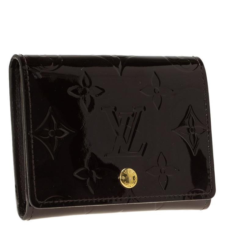 Pre Owned Louis Vuitton Amarante Monogram Business Card Holder
