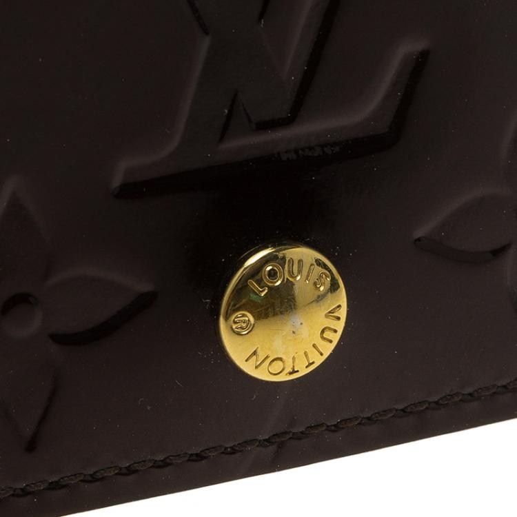 Pre Owned Louis Vuitton Amarante Monogram Business Card Holder