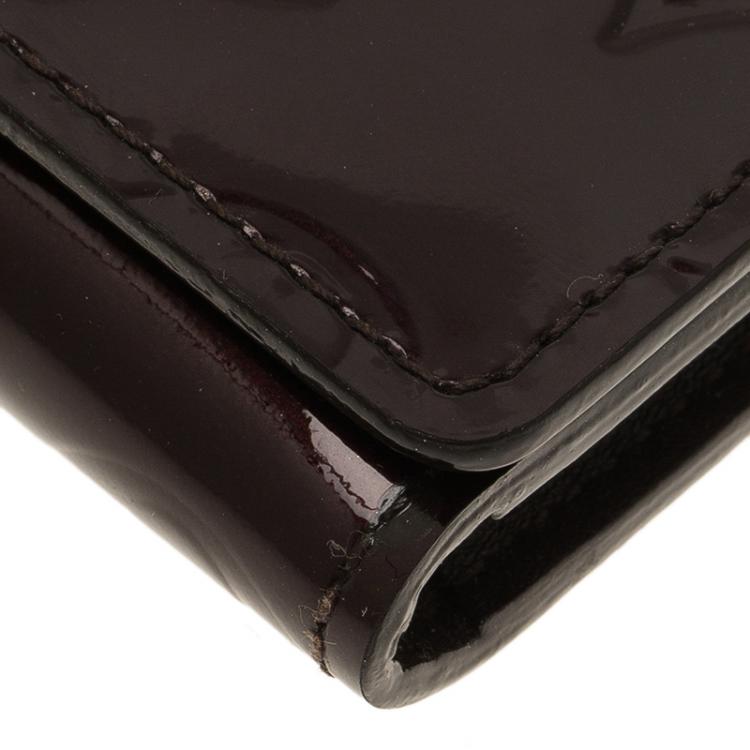 Pre Owned Louis Vuitton Amarante Monogram Business Card Holder