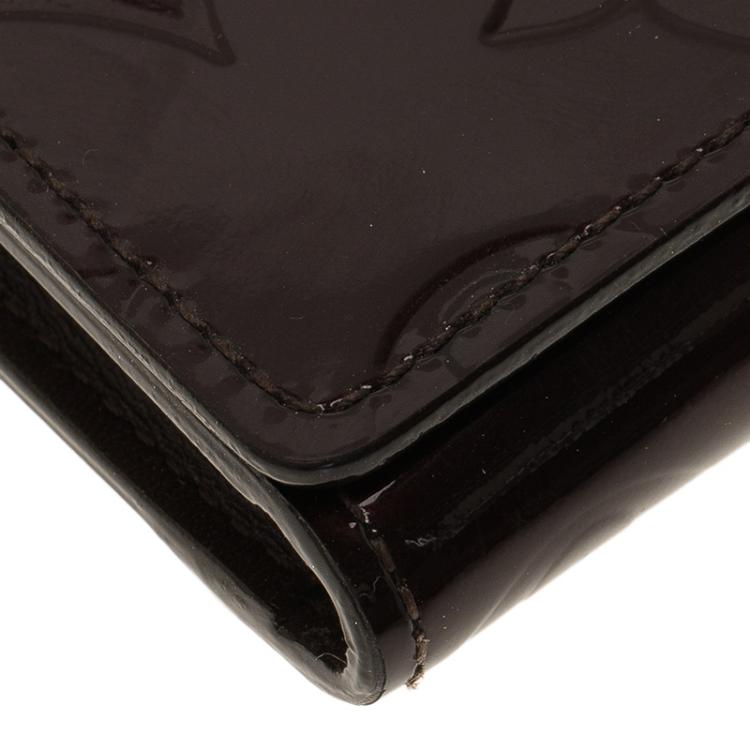 Pre Owned Louis Vuitton Amarante Monogram Business Card Holder