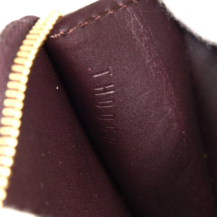 Pre Owned Louis Vuitton Amarante Monogram Vernis Porte Monnaies Cruer Coin Case