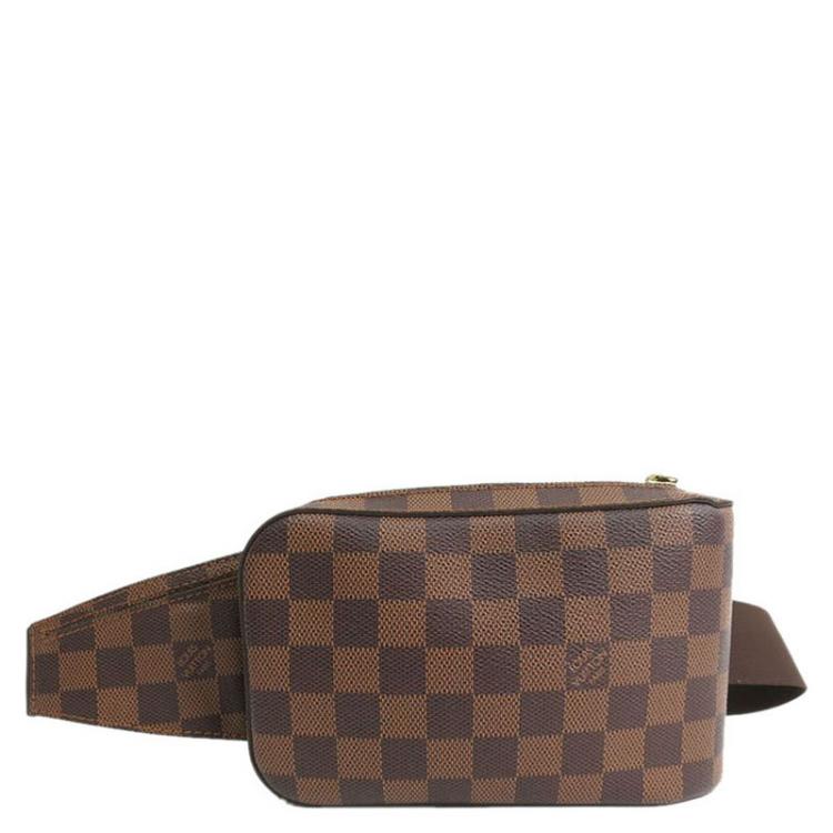 Authentic Louis Vuitton Geronimo Damier Ebene Canvas Belt Bag
