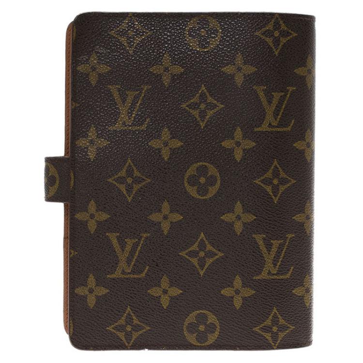 Pre Owned Louis Vuitton Monogram Canvas Medium Ring Agenda Cover