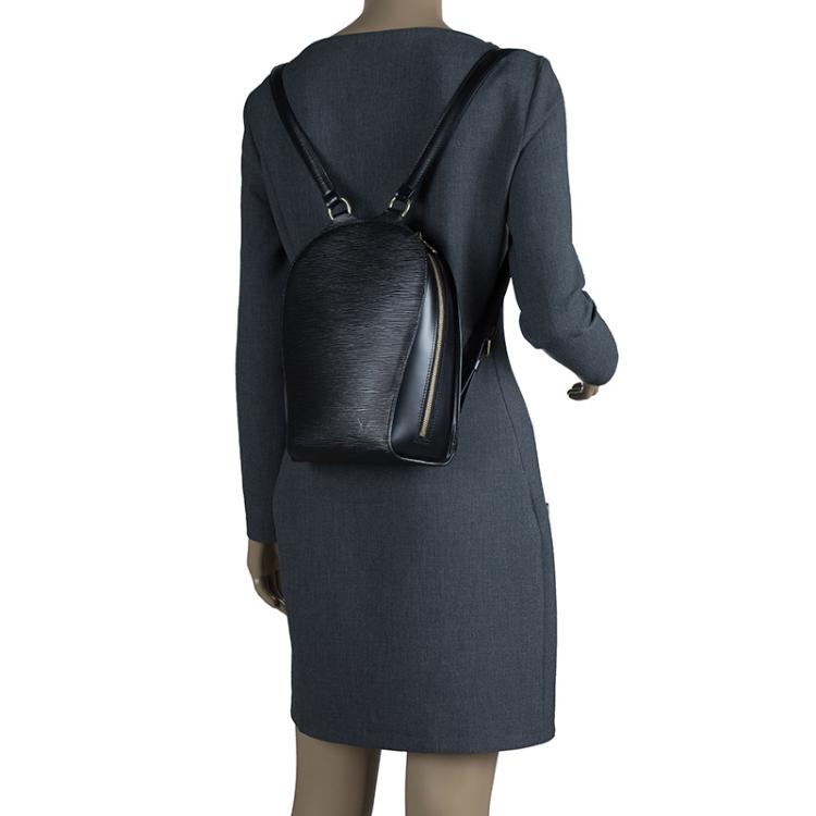 Louis Vuitton Black Epi Leather Mabillon Backpack Bag Louis