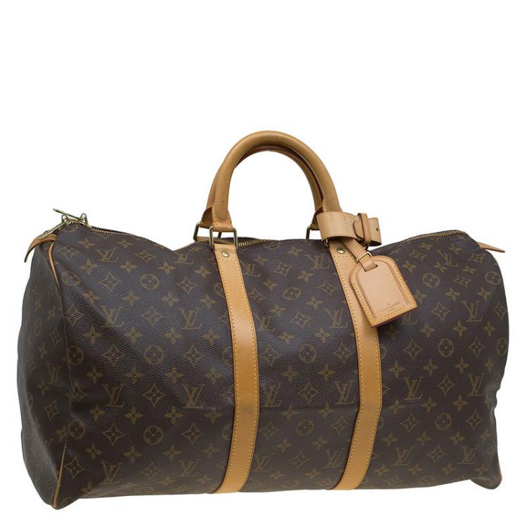 Pre Owned Louis Vuitton Monogram Canvas Keepall 50