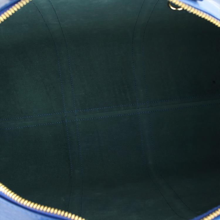 Pre Owned Louis Vuitton Toledo Blue Epi Leather Keepall 50 Bag