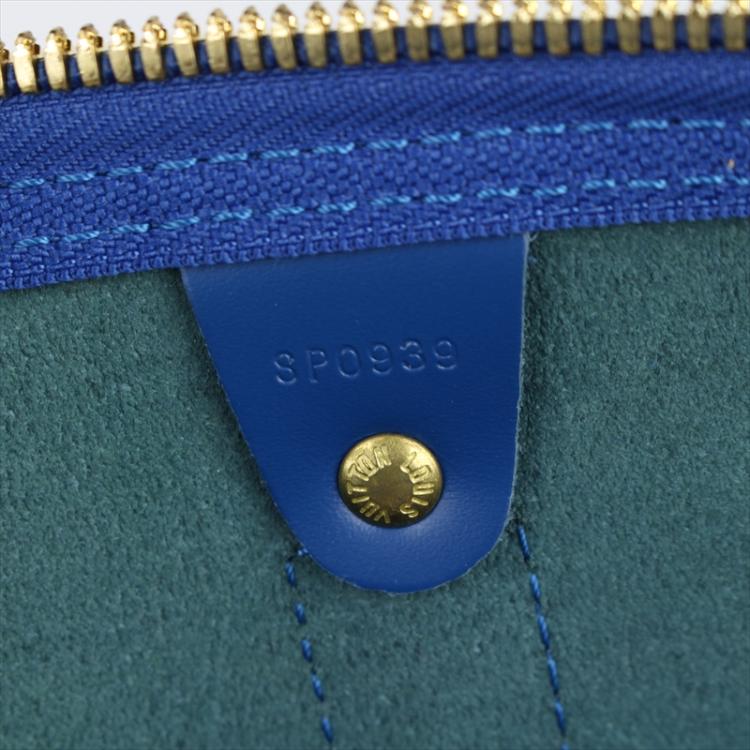 Pre Owned Louis Vuitton Toledo Blue Epi Leather Keepall 50 Bag