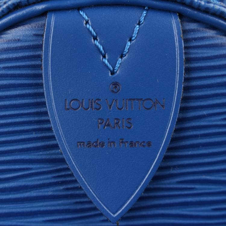 Pre Owned Louis Vuitton Toledo Blue Epi Leather Keepall 50 Bag