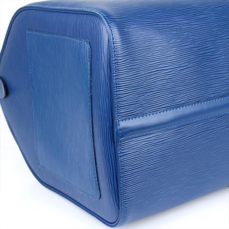 Pre Owned Louis Vuitton Toledo Blue Epi Leather Keepall 50 Bag