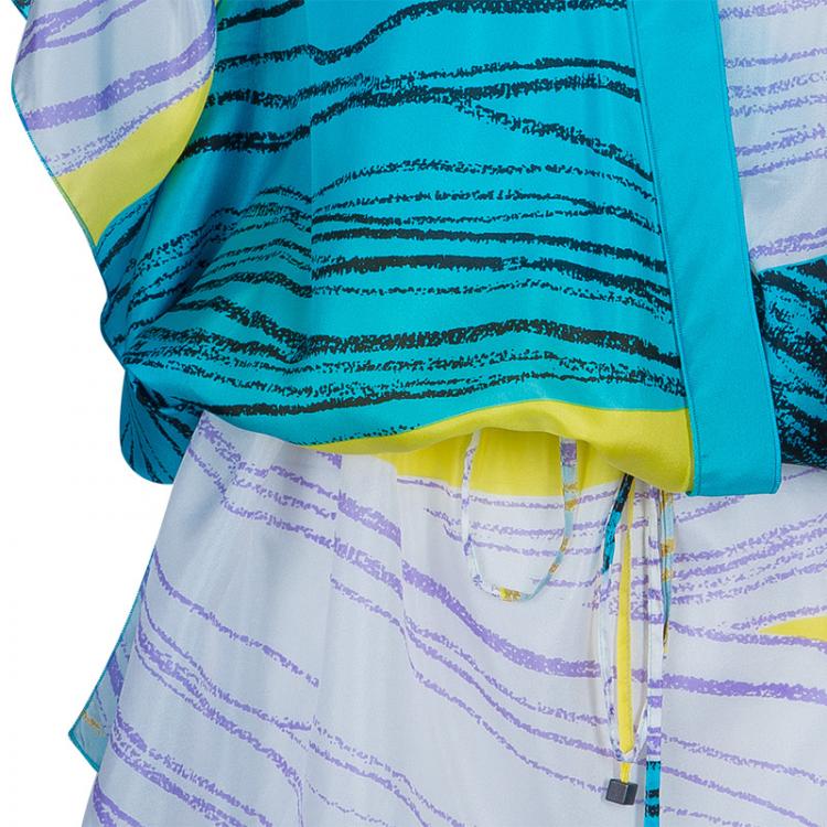 Pre Owned M Missoni Multicolor Printed Kaftan Top L