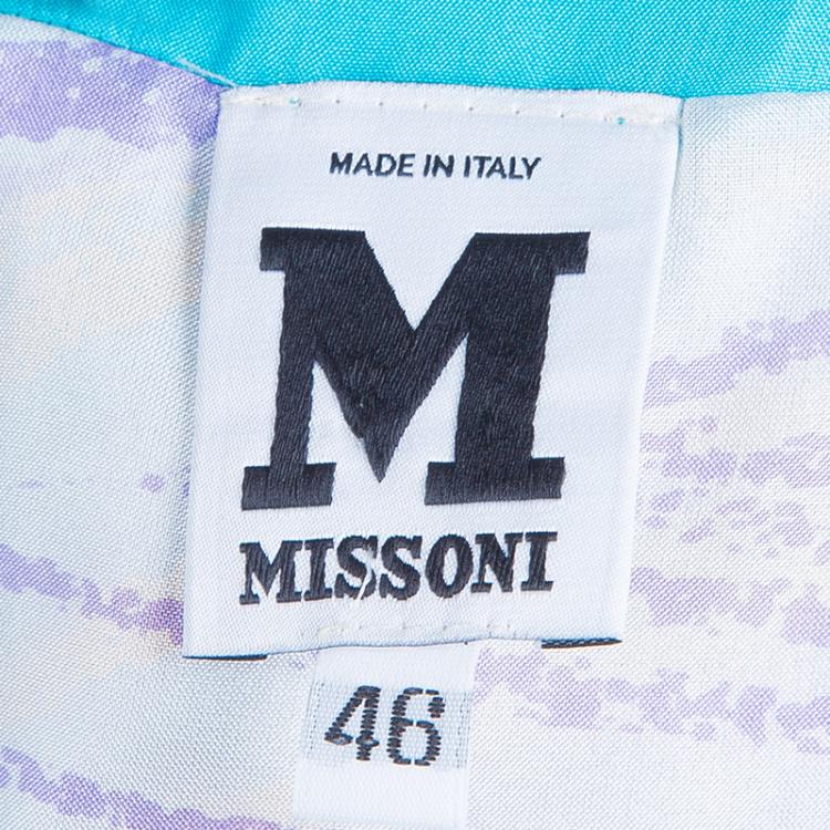 Pre Owned M Missoni Multicolor Printed Kaftan Top L