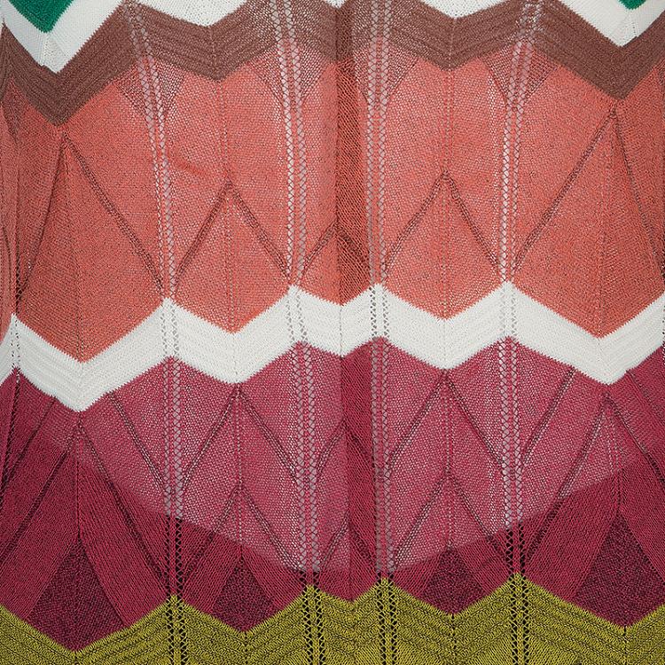 Pre Owned M Missoni Multicolor Zig Zag Jumpsuit S
