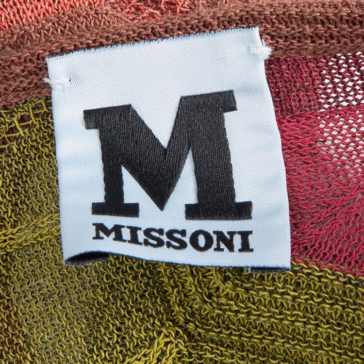 Pre Owned M Missoni Multicolor Zig Zag Jumpsuit S