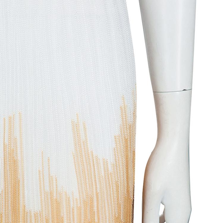 Pre Owned M Missoni Multicolor Rib Knit Skirt M