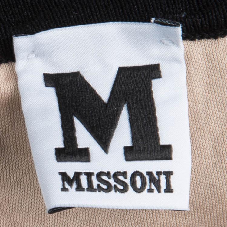 Pre Owned M Missoni Black Mesh Mini A-Line Skirt M