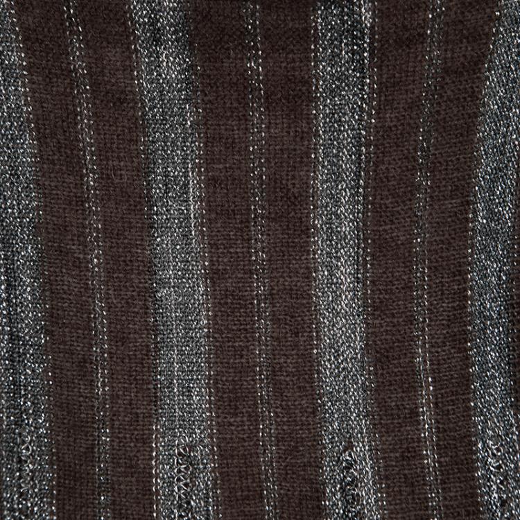 Pre Owned M Missoni Brown Lurex Knit Turtle Neck High Low Poncho L