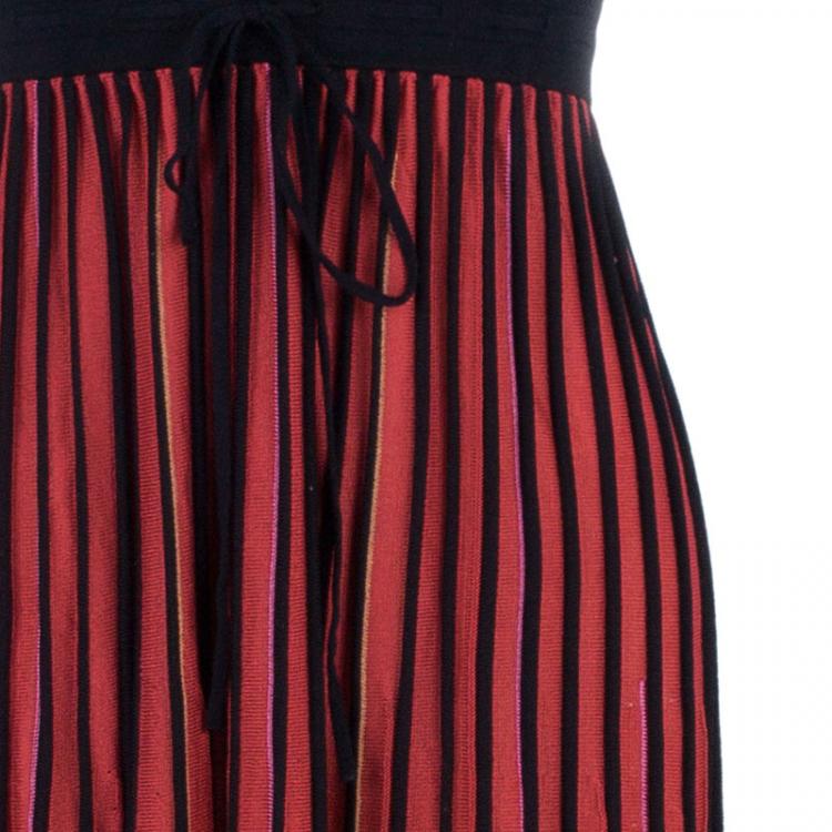 Pre Owned M Missoni Ombre Ribbed Knit Maxi Dress M