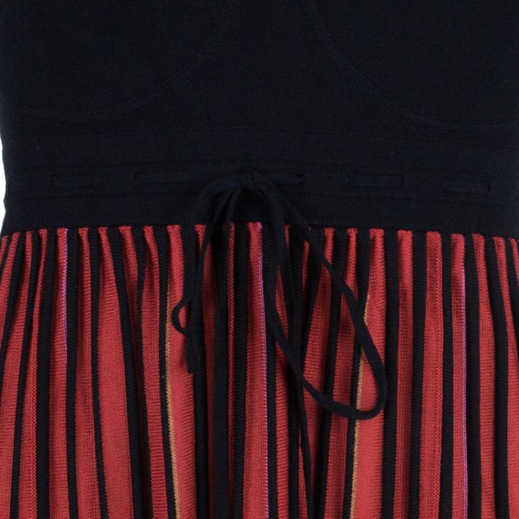 Pre Owned M Missoni Ombre Ribbed Knit Maxi Dress M