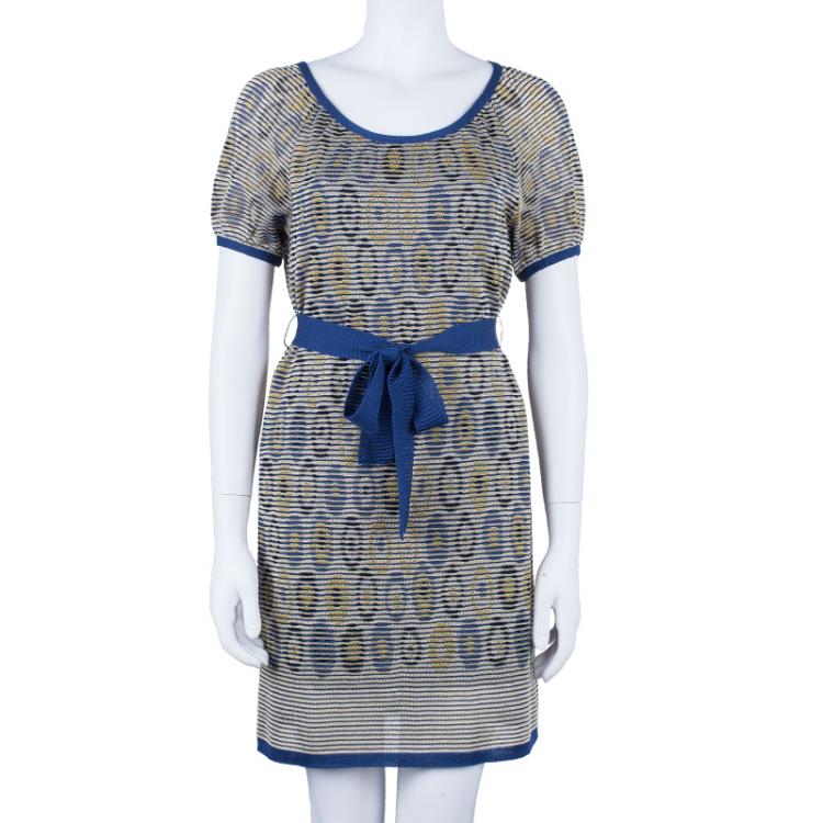 Pre Owned M Missoni Circle Print Knit Dress S