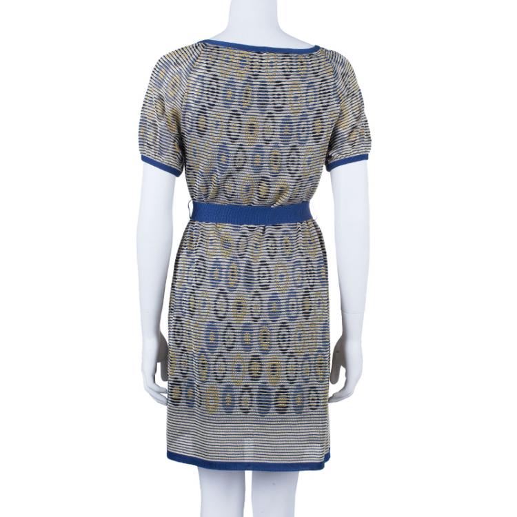 Pre Owned M Missoni Circle Print Knit Dress S