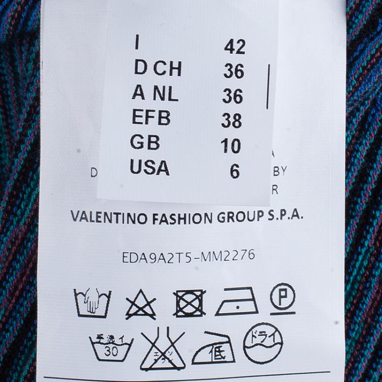Pre Owned M Missoni Multicolor Knot Detail Dress M