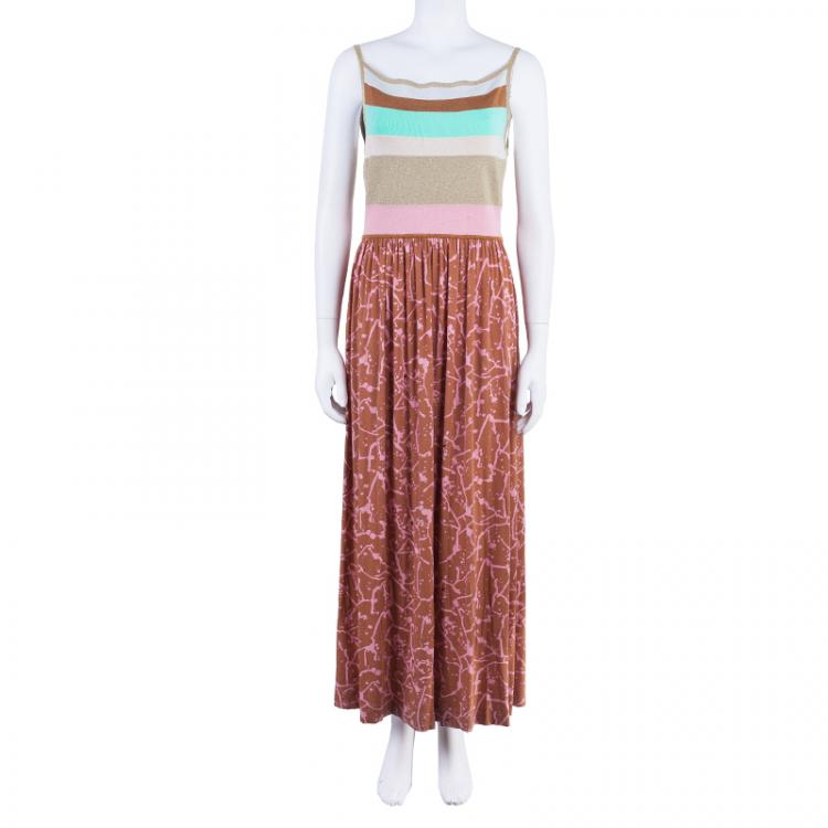 Pre Owned M Missoni Multi-print Maxi Dress L