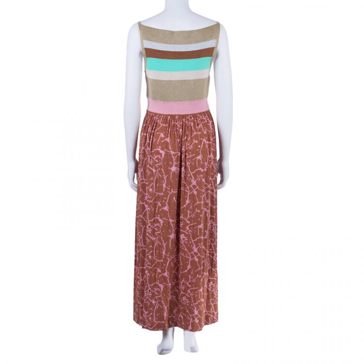 Pre Owned M Missoni Multi-print Maxi Dress L