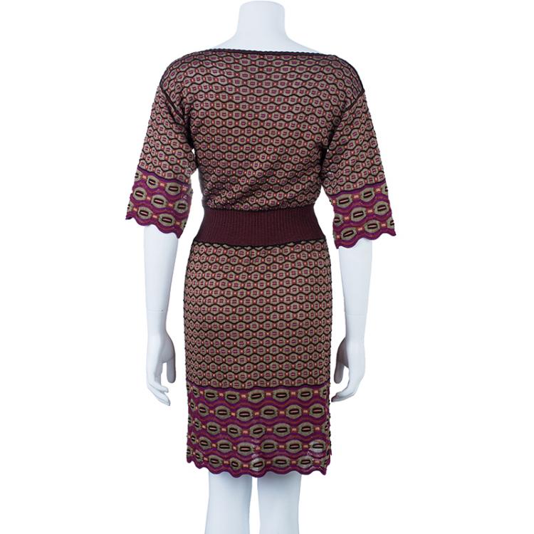 Pre Owned M Missoni Multicolor Flare Dress S