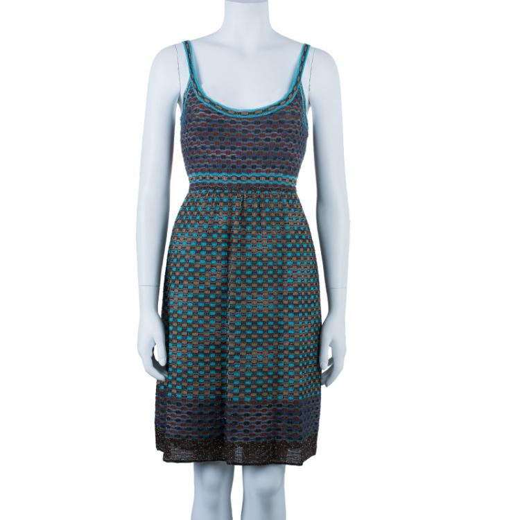 Pre Owned M Missoni Multicolor Sleeveless Bodycon Dress S