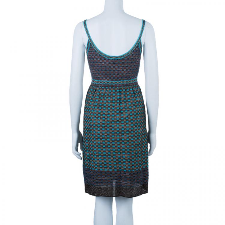 Pre Owned M Missoni Multicolor Sleeveless Bodycon Dress S