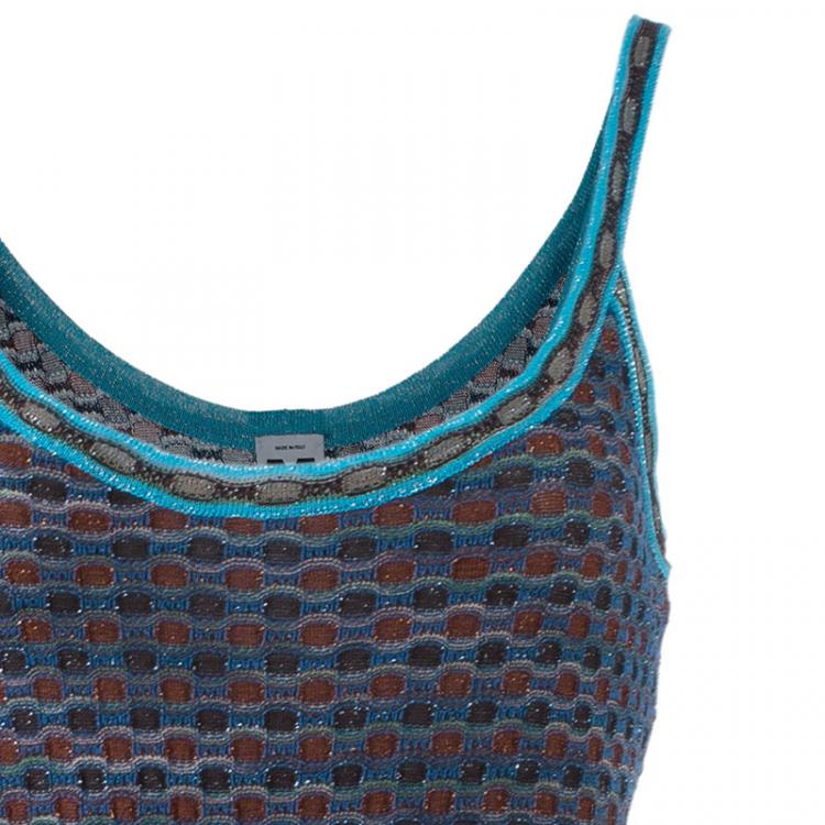 Pre Owned M Missoni Multicolor Sleeveless Bodycon Dress S