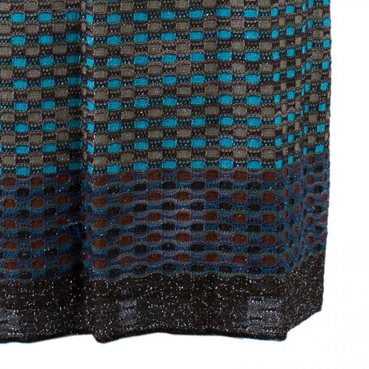 Pre Owned M Missoni Multicolor Sleeveless Bodycon Dress S