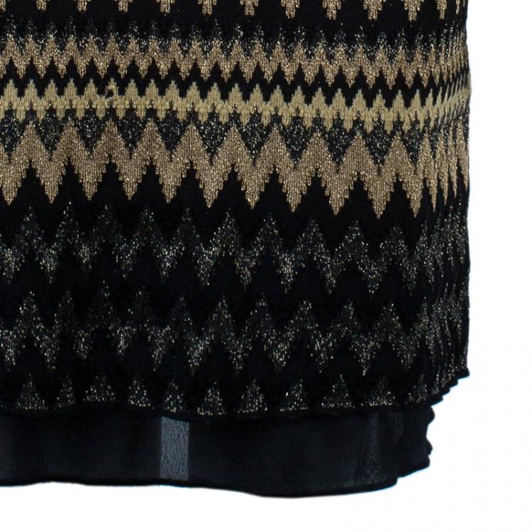 Pre Owned M Missoni Backless Zig-Zag Dress L