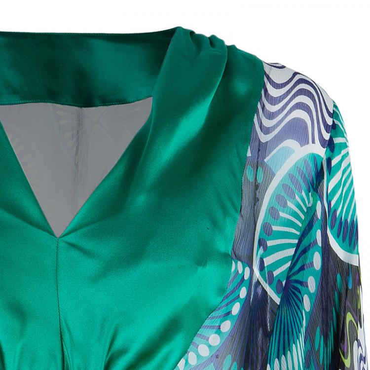 Pre Owned M Missoni Multicolor Contrast Panel Top M