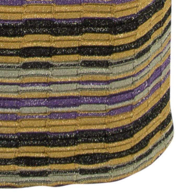 Pre Owned M Missoni Metallic Wave Knit Maxi Dress S