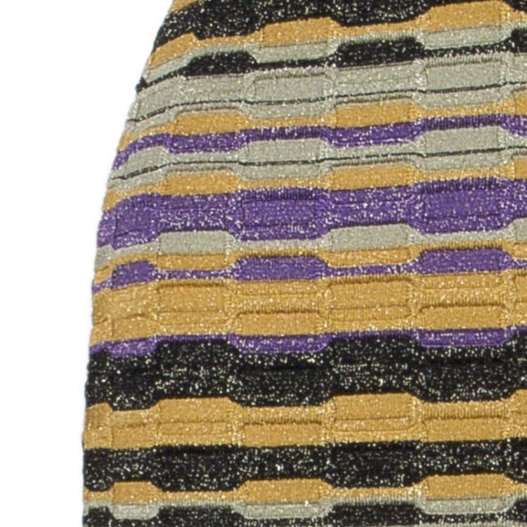 Pre Owned M Missoni Metallic Wave Knit Maxi Dress S